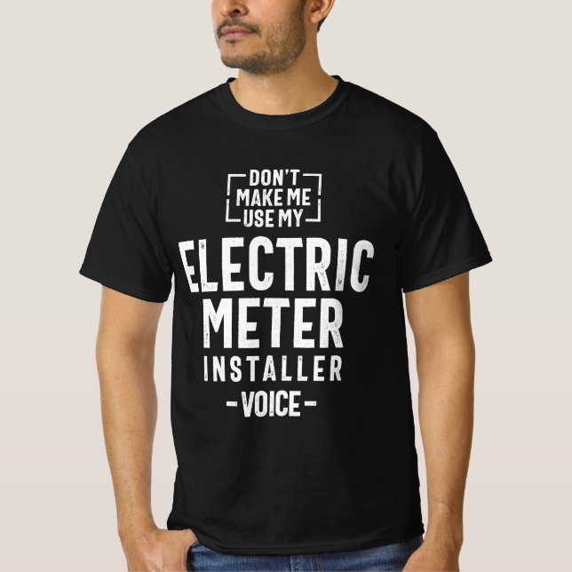 Jobb för installation av elmetersystem t shirt (Framsida)