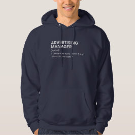 Jobb för marknadsföring Manager Humor Hoodie