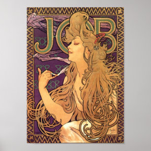 Jobb från Alfons Mucha - Art nouveau Poster