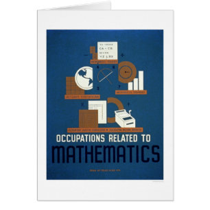Jobb i matematik 1937 WPA Hälsningskort