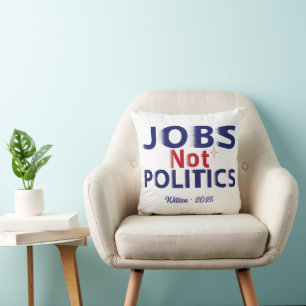 Jobb Inte Politik Modig Patriotisk Amerikansk Arbe Kudde