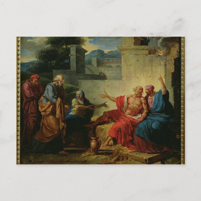 Jobb som nedkylts av hans fru, 1790 vykort (Framsida)