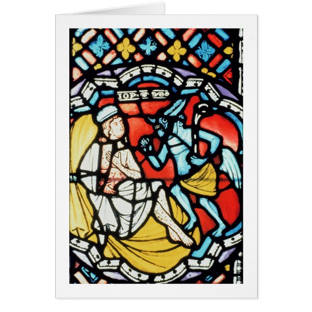 Jobb som pinas av djävulen, befläckt hälsningskort (Framsidan)