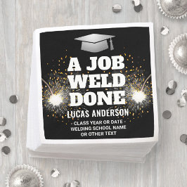 Jobb svetsade till färdig torch & Sparks Welder St Pappersservett