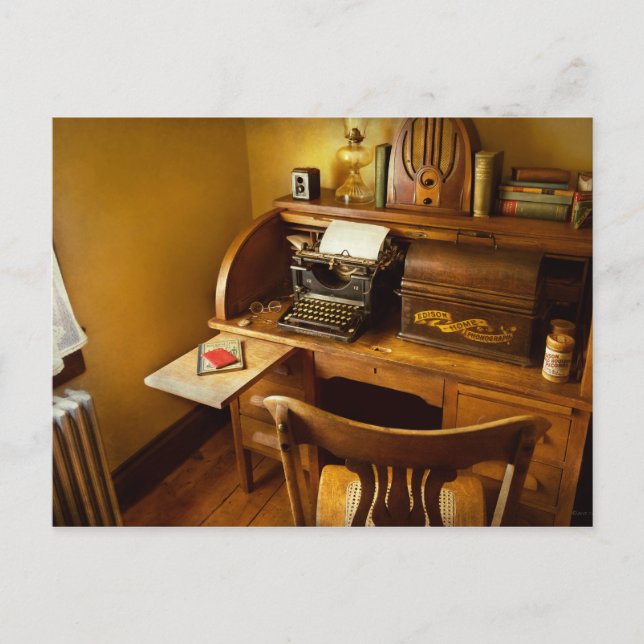 Jobb - Typist - En person med många intressen Vykort (Framsida)