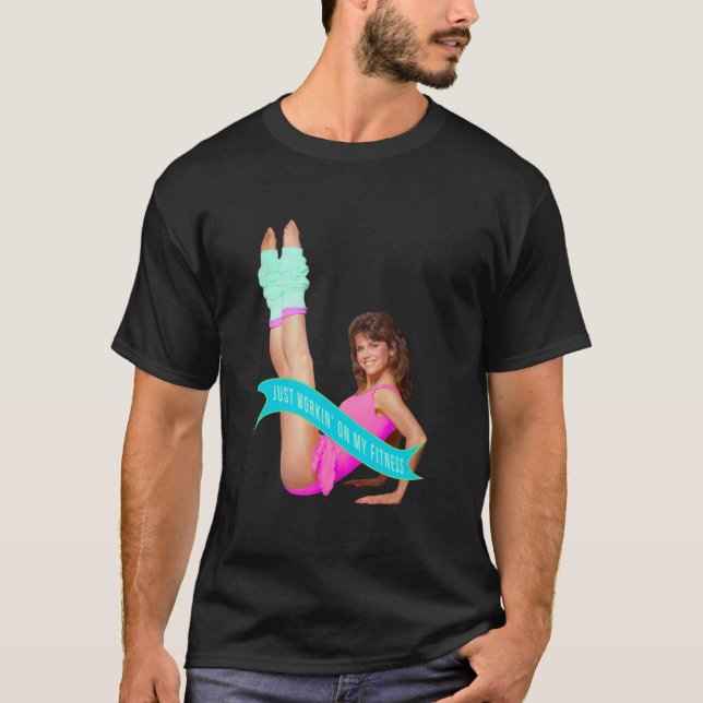 Jobba bara på min träning Jane Fonda T Shirt (Framsida)