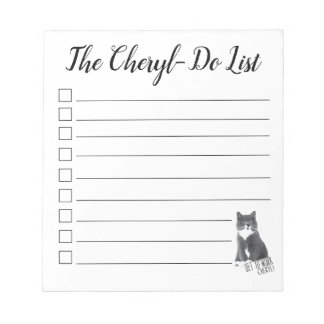 Jobba på Cheryl! Cheryl-Do List Anteckningsblock