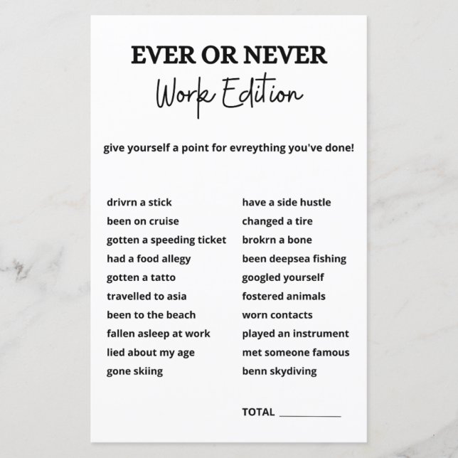 Jobba på spel, Office Party-spel (Framsida)