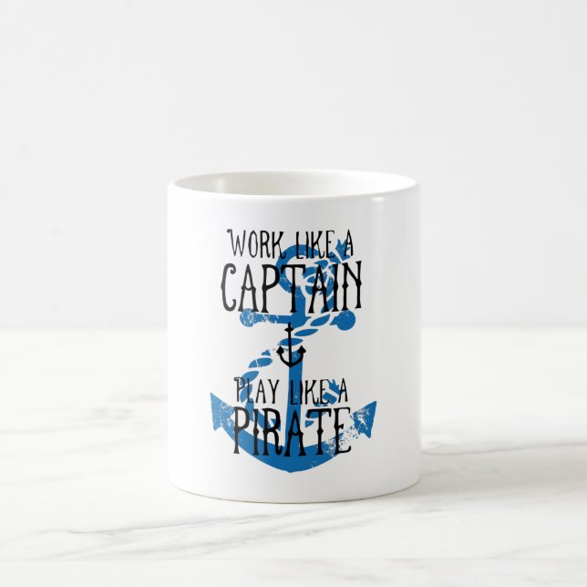 Jobba som en kapten och spela som en Pirat Kaffemugg (Center)