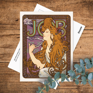 Jobbannonsering Lithograph Alphonse Mucha Vykort