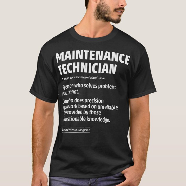 Jobbdefinitionstekniker för underhåll, gift M T Shirt (Framsida)