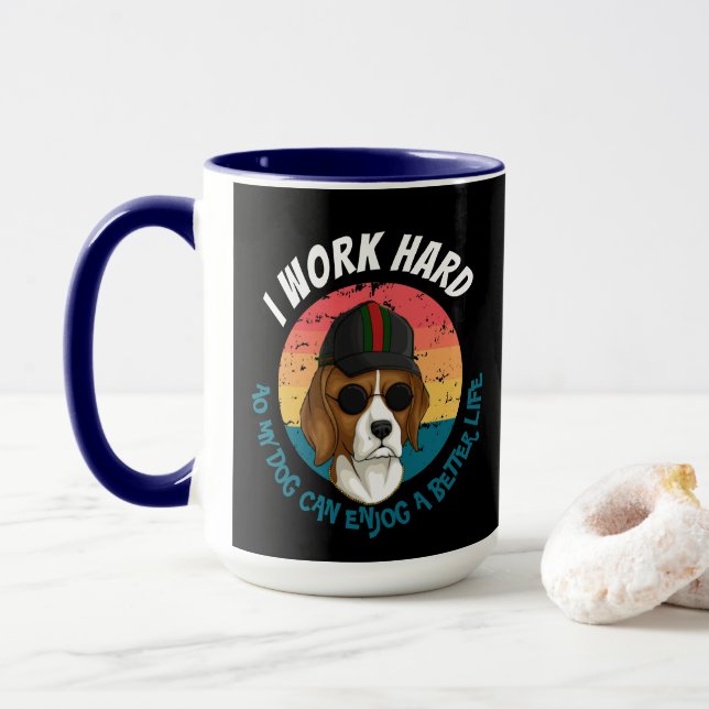 JOBBET HARD HOUND! Mugg (Med munk)