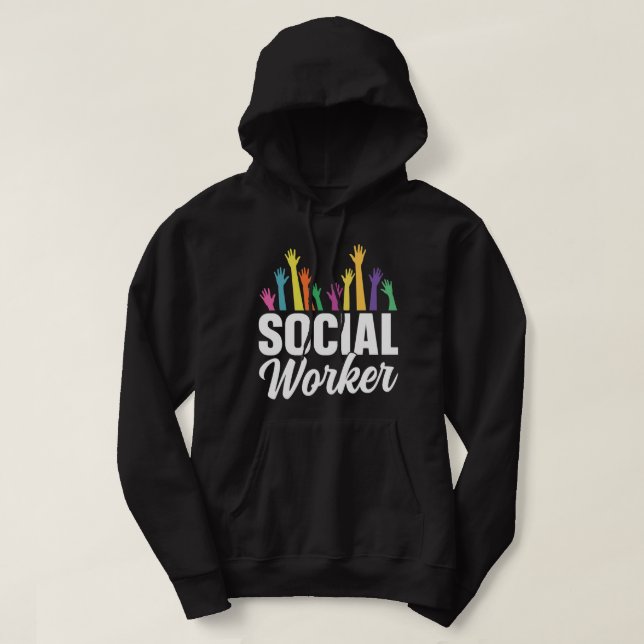 Jobbet Social Worker Studenten Hoodie (Design framsida)