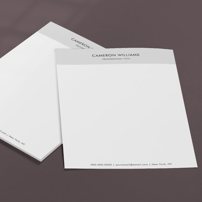 Jobbintervjun för det moderna Grått Färg-blockjobb Brevhuvud (Modern Gray Color Block Thank You Job Interview Letterhead
)
