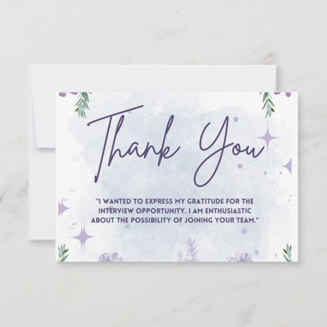 Jobbintervjuvy - tackkort tack kort (Baksida)