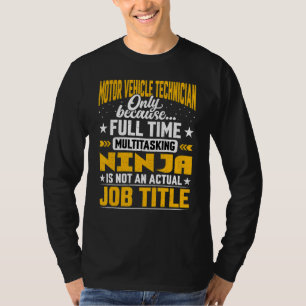 Jobbnamn för Motor Fordon Technician Ingenjör T Shirt