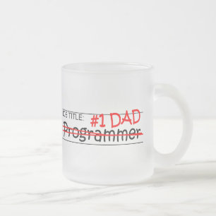 Jobbpappaprogrammerare Frostad Glasmugg