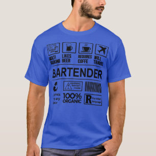 Jobbpresentationsobjekt för Bartender-Auktoriserad T Shirt