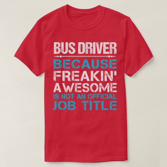 Jobbpresentationsobjekt för Buss-drivrutin som stä T Shirt (Design framsida)