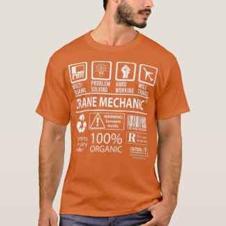 Jobbpresentationstext för Crane Mechanic MultiTask T Shirt