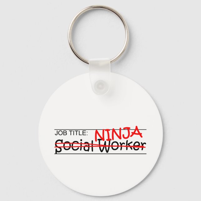 Jobbrubrik Ninja - Social Worker Nyckelring (Framsida)