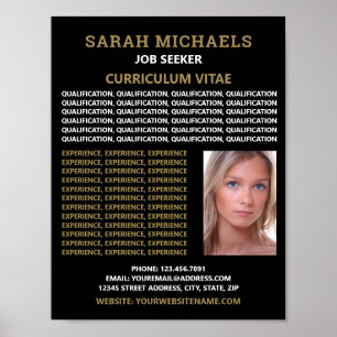 Jobbsökare i modernt och Snyggt - meritförteckning Poster