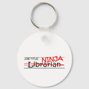 Jobbtitel Ninja - bibliotekarie Nyckelring