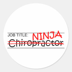 Jobbtitel Ninja - Chiro Runt Klistermärke