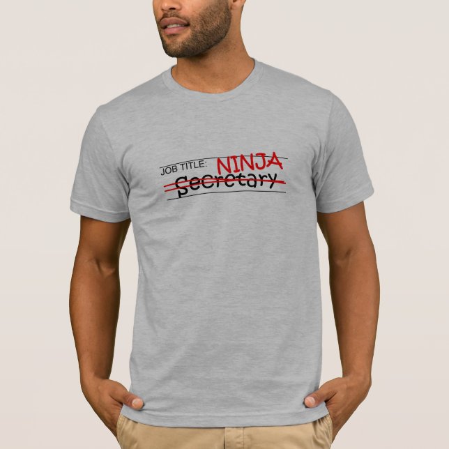 Jobbtitel Ninja - sekreterare T-shirt (Framsida)