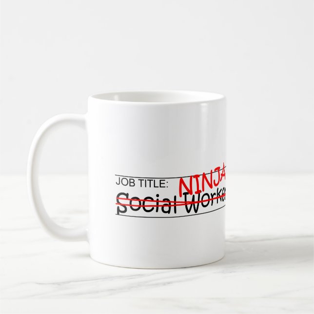 Jobbtitel Ninja - socialarbetare Kaffemugg (Vänster)