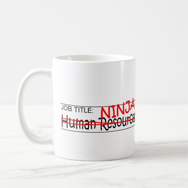 Jobbtitel Ninja - timme Kaffemugg (Vänster)