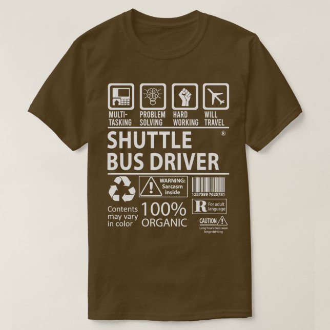 Jobbutdrag för multitasking av Auktoriseraden Shut T Shirt (Design framsida)