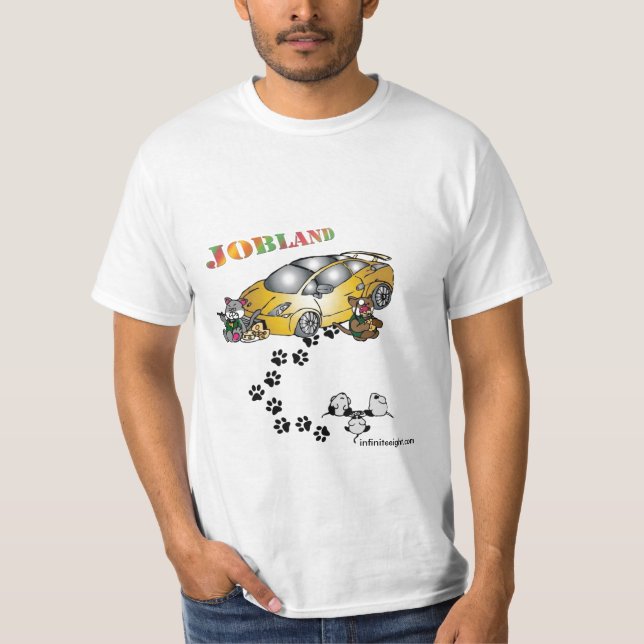 Jobland begrepp, ett SAMARBETE MED SAUN HAYES T-shirt (Framsida)