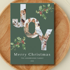 JOBY-fotomall - grönt Julkort