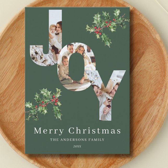 JOBY-fotomall - grönt Julkort (Skapare uppladdad)