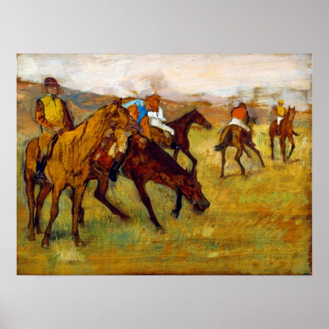 Jockey and Horse (Before the Race), Edgar Degas Poster (Framsidan)