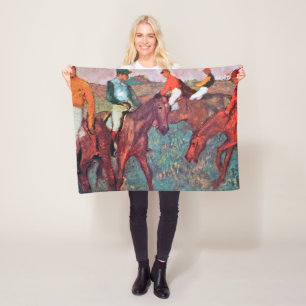 Jockey and Horse, Edgar Degas Fleecefilt