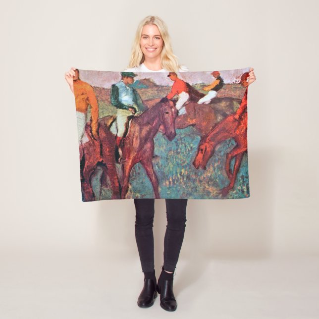 Jockey and Horse, Edgar Degas Fleecefilt (På plats)