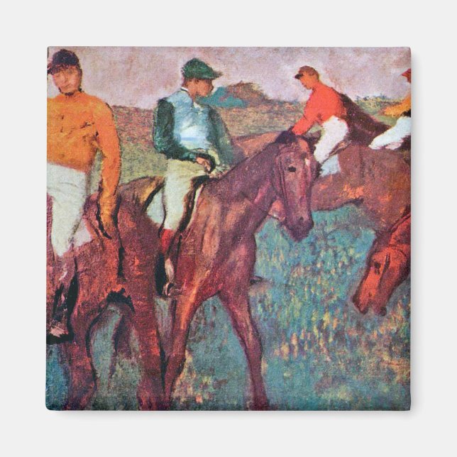 Jockey and Horse, Edgar Degas Magnet (Framsidan)