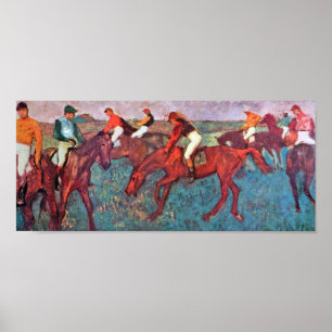 Jockey and Horse, Edgar Degas Poster