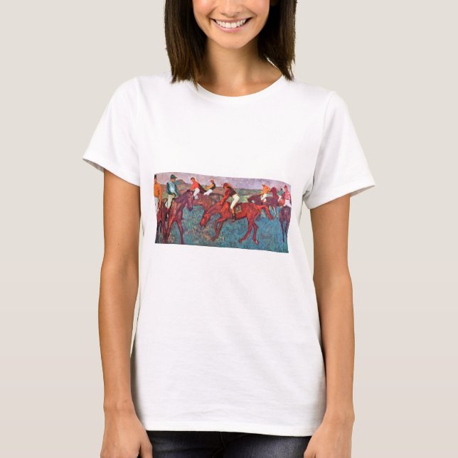 Jockey and Horse, Edgar Degas T Shirt (Framsida)