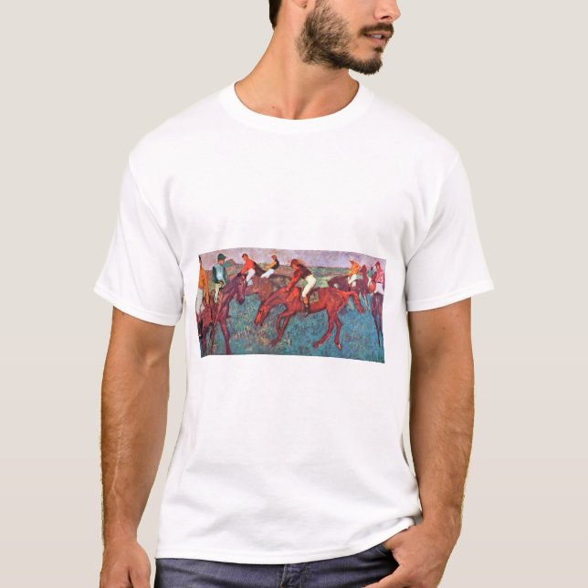 Jockey and Horse, Edgar Degas T Shirt (Framsida)