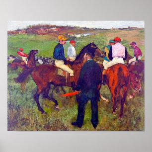 Jockey and Horse (Före Tävling), Edgar Degas Poster