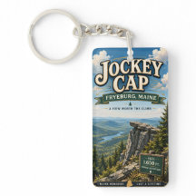 Jockey Cap Fryeburg Maine rektangel akryl