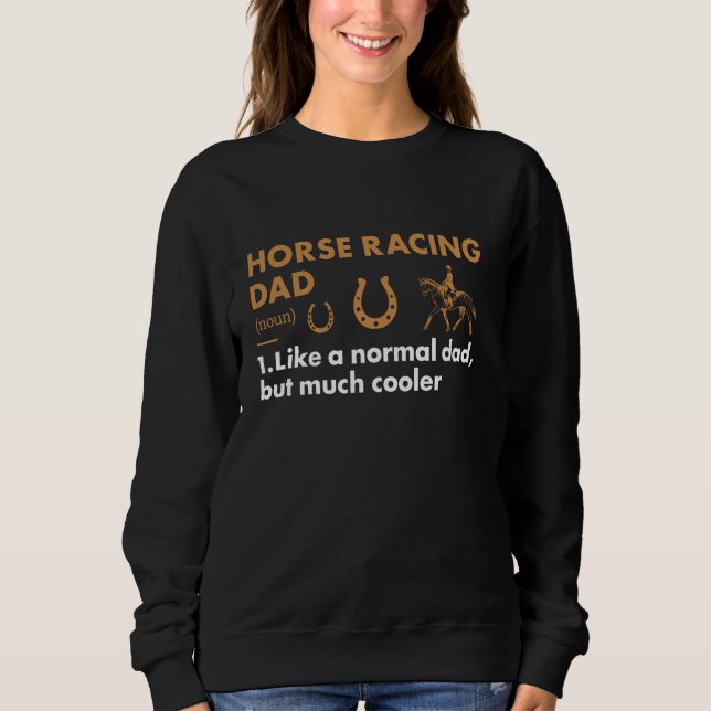 Jockey Dad Definition Horse Racing T Shirt (Framsida)