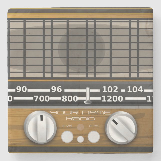 Jockey för Personligen Radio Stenunderlägg (Framsidan)