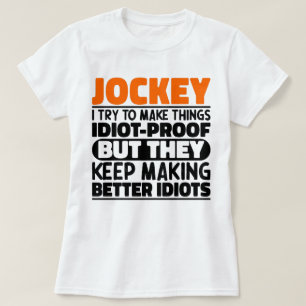 Jockey, jag försöker göra Sak Roliga meningar Jock T Shirt