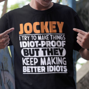 Jockey, jag försöker göra Sak Roliga meningar Jock T Shirt