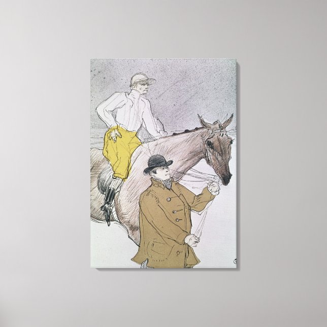 Jockey ledde till början canvastryck (Framsida)