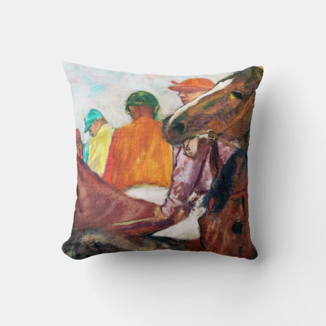 Jockey och häst, Edgar Degas Kudde (Framsida)